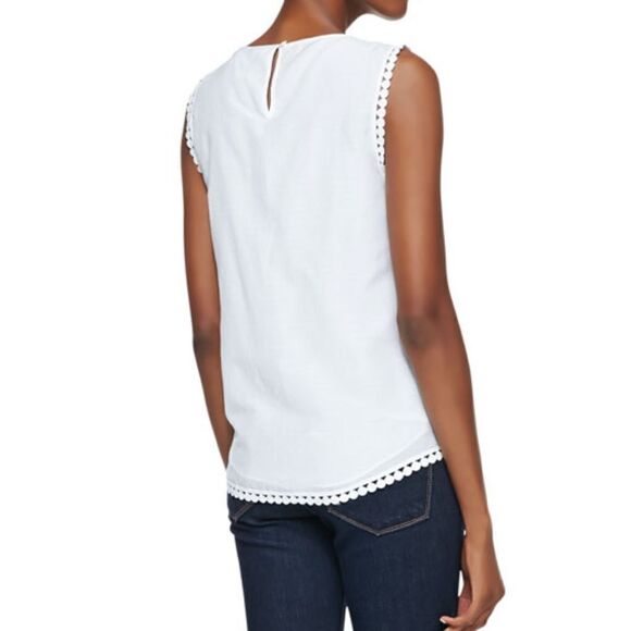 DVF Diane Von Furstenberg Silk Cotton Top - Picture 2 of 10